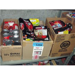 Shelf lot of food product; canned goods, coffee