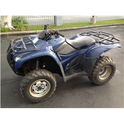 2007 HONDA TRX420TM 4x4 ATV GAS POWERED AUTOMATIC (POLICE ISSUED)