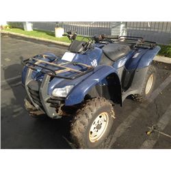2007 HONDA TRX420TM 4x4 ATV GAS POWERED AUTOMATIC (POLICE ISSUED)