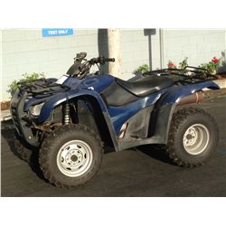 2007 HONDA TRX420TM 4x4 ATV GAS POWERED AUTOMATIC (POLICE ISSUED)
