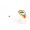 Image 1 : Emerald & Diamond Ring. Filligree Design in