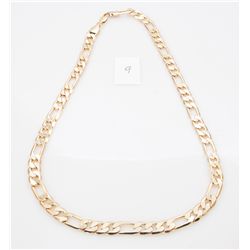 Man's 14kt Gold Clad Italian Figaro Necklace