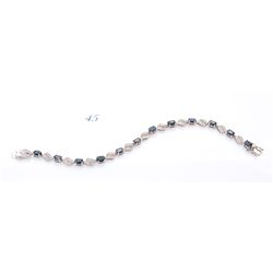 New diamond and sapphire sterling bracelet