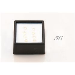 Eight genuine yellow sapphire gemstones
