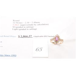 10k gold 1.64carat sapphire dinner ring