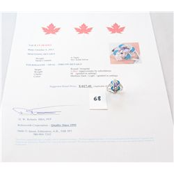 925 solid silver 1.56carat custom made tourmaline-