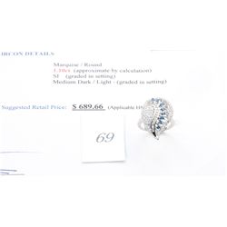 925 solid silver 1.10carat custom made tourmaline