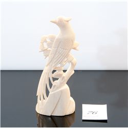 Genuine carved ivory bird figurine
