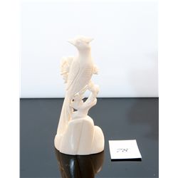 Genuine carved ivory bird figurine