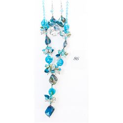 Costume jeweled necklace earring and ring set