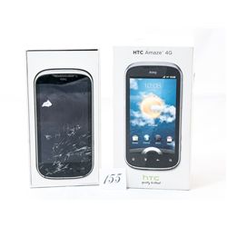 HTC amaze 4G smart phone with cracked screen