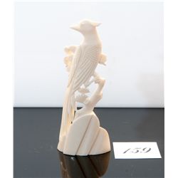 Genuine carved ivory bird figurine