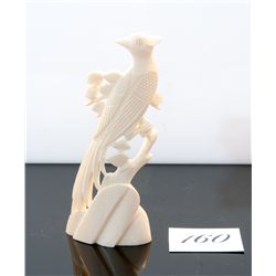 Genuine carved ivory bird figurine