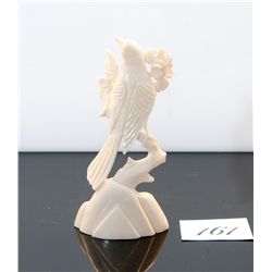 Genuine carved ivory bird figurine