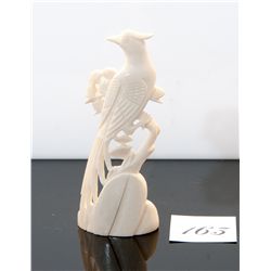 Genuine carved ivory bird figurine