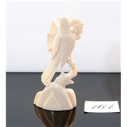 Genuine carved ivory bird figurine