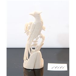 Genuine carved ivory bird figurine