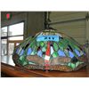 Image 1 : Tiffany style leaded stained glass lamp shade