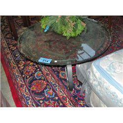 Wrought iron with bevelled glass top coffee table