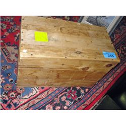 Vintage pine trunk filled full of assorted
