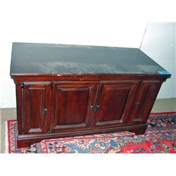 Mahogany finish TV entertainment cabinet