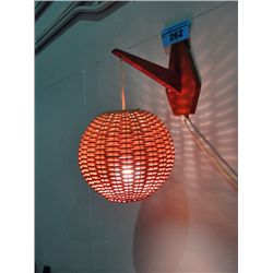 Mid century danish  modern teak wall mount lamp