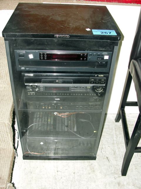 4 Component Stereo System In Kenwood Cabinet 4 Component Stereo System In Kenwood Cabinet