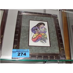 Framed print titled mother and child by artist
