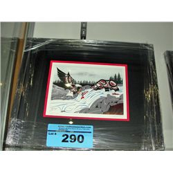 Framed west coast native print titled circle of