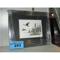 Framed west coast native print titled ancient fly