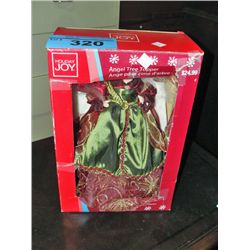 Holiday joy angel tree topper