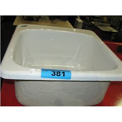 New white laundry room basin