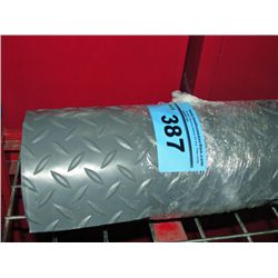 Roll of heavy grey checkerplate rubber floormat