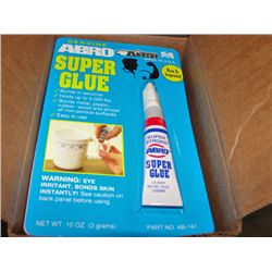 One box of Abro super glue