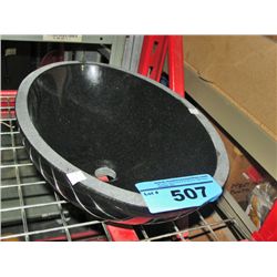 Black granite lavitory sink