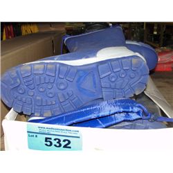 2 pairs of new blue and grey rubber boots