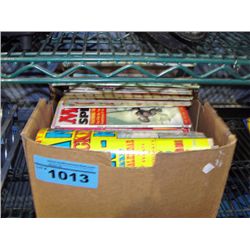 Box of assorted collectors magazines and comics