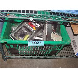 Green basket filled with karbon mp3 players etc