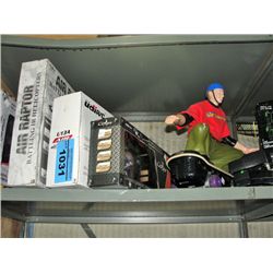 Shelf lot of assorted radio controlled helicopters