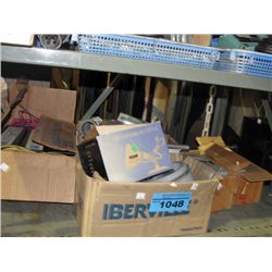 Shelf lot of assorted misc electronics and misc