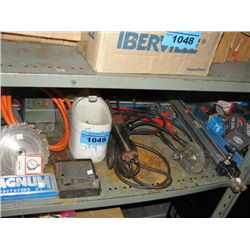 Shelf lot of assorted misc electronics and misc