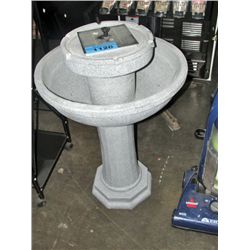 Solar powered yard fountain bird bath