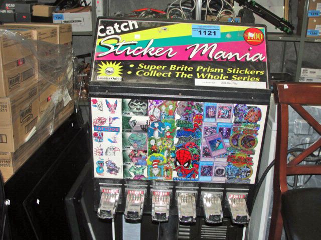 Machine Sold Sticker Coin operated collectable stickers vending machine