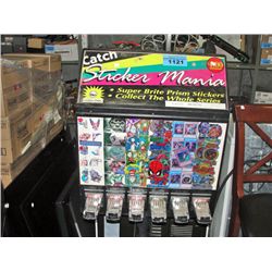 Coin operated collectable stickers vending machine