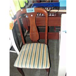 Antique oak T back side chair