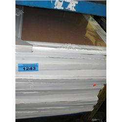 Lot of 16 white framed cork boards