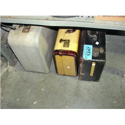 3 vintage suit cases