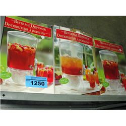 3 acrylic beverage dispensors