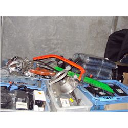 shelf lot of tools hardware and misc items