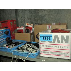 Shelf lot of assorted electronics; iphone cases,